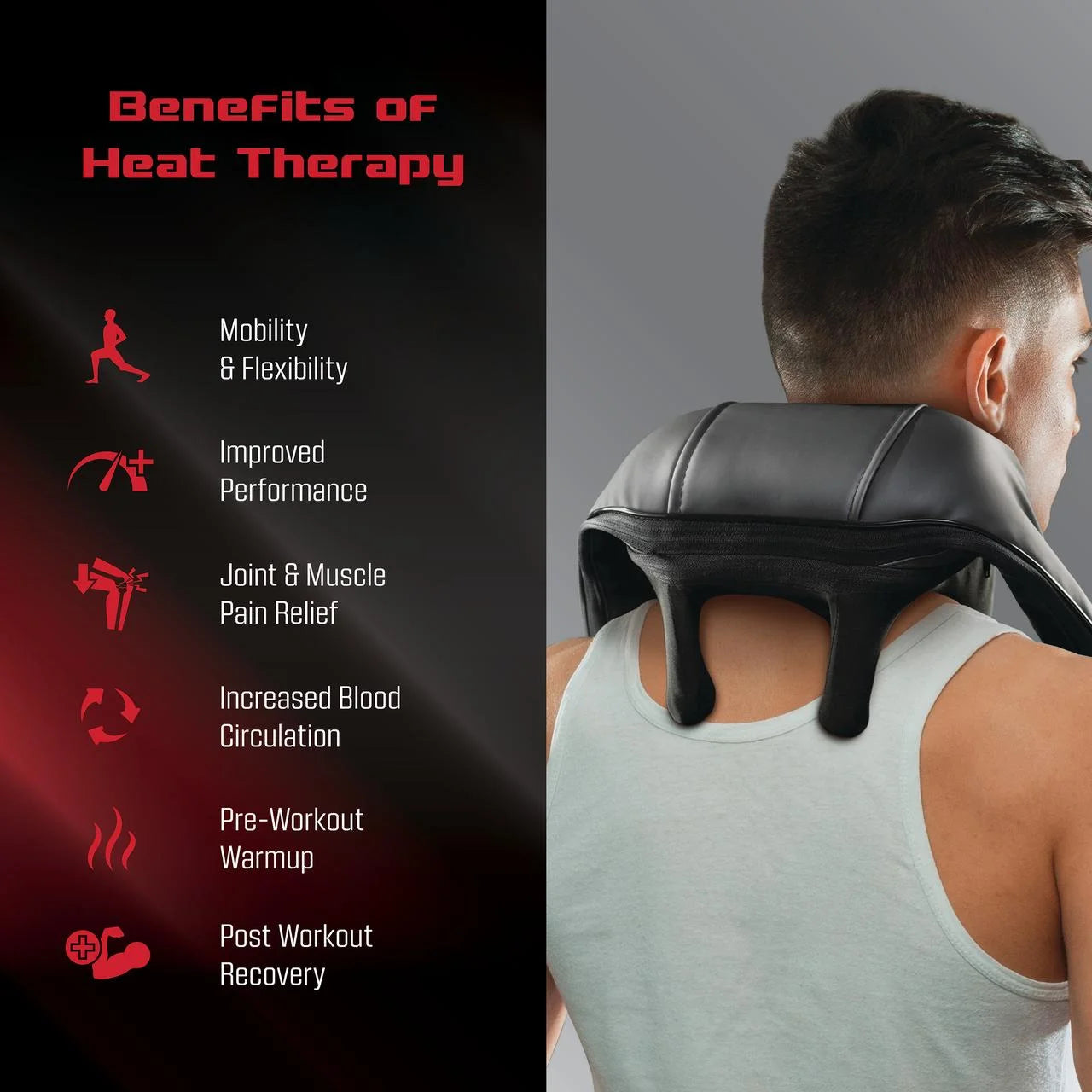 Zenavia™ Cordless Heated Neck and Shoulder Massager