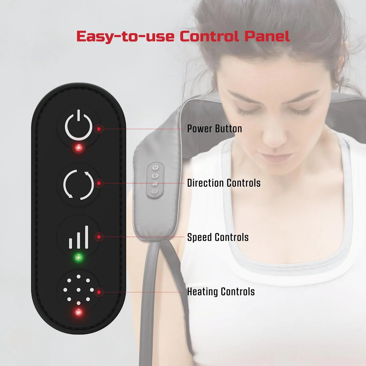 Zenavia™ Cordless Heated Neck and Shoulder Massager