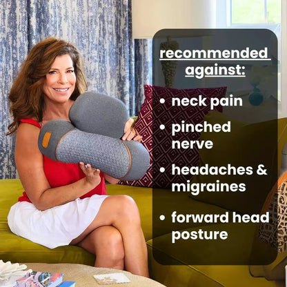 Cosseal-3-In-1 Neck Massager Cervical Pillow Hot Compress Vibration Massage Neck Traction Relax Pillow Spine Support Massager